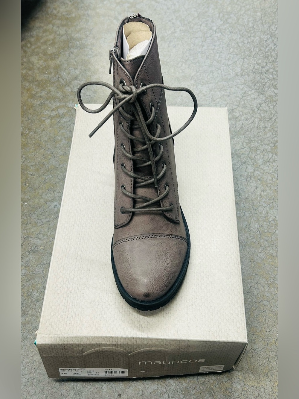 Maurice’s Zip Back Combat Boots
